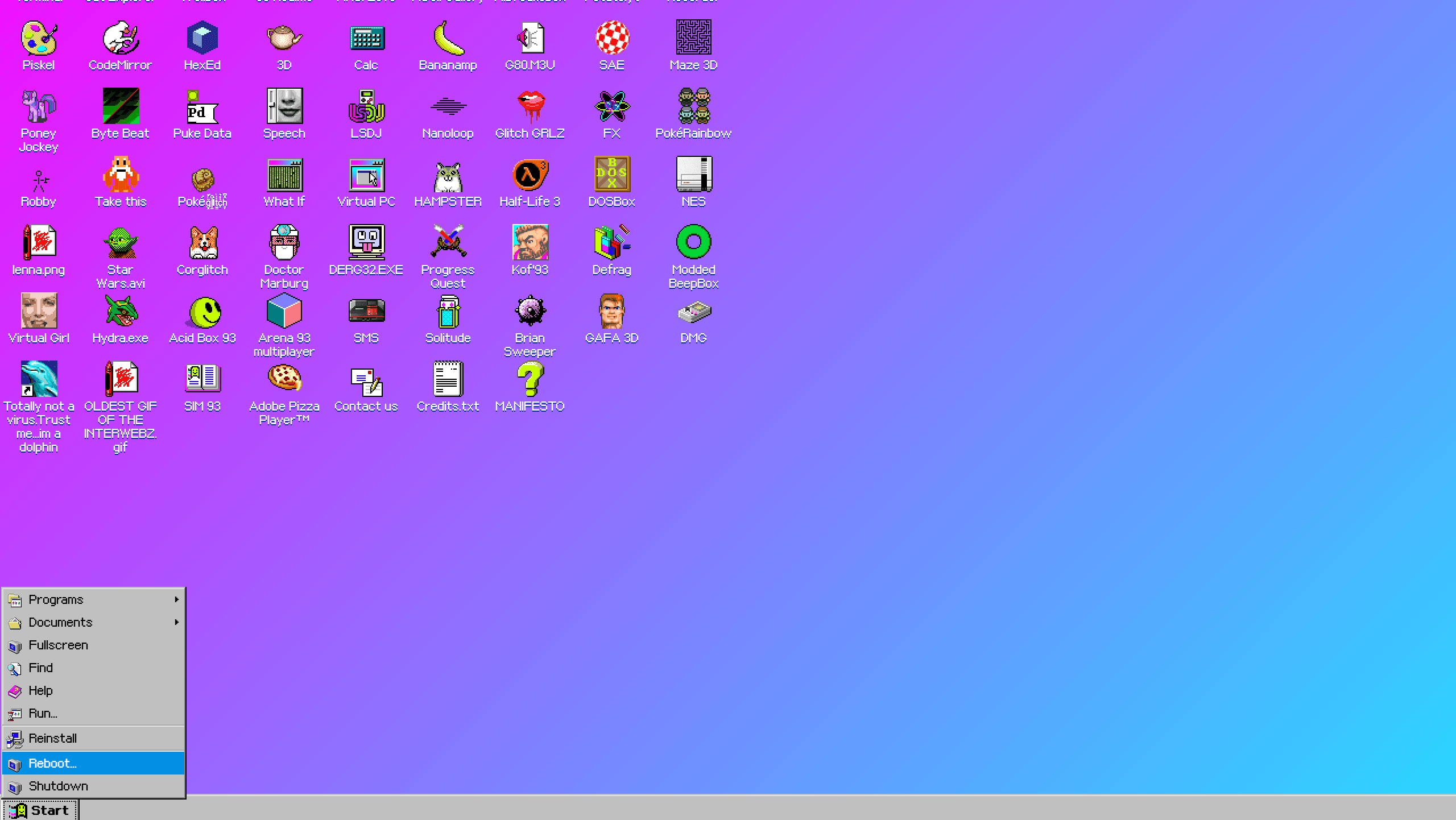windows93 home screen