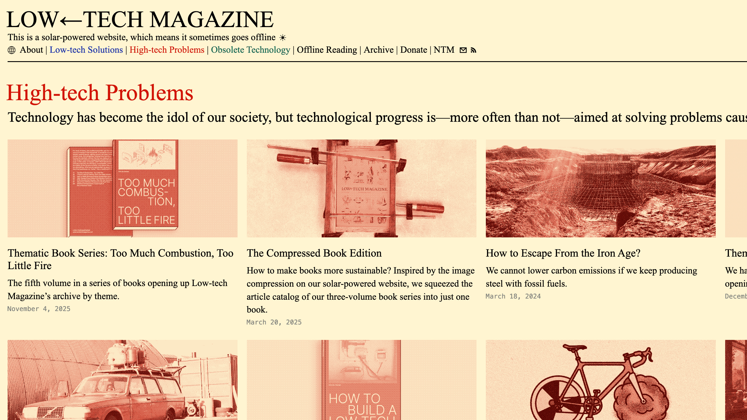 Low-tech Magazine High-tech Problems